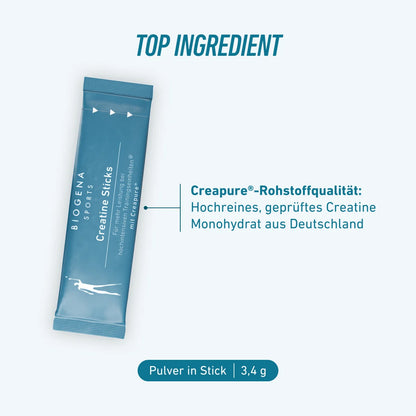 BIOGENA SPORTS - Creatine Sticks – 3 g Creapure®